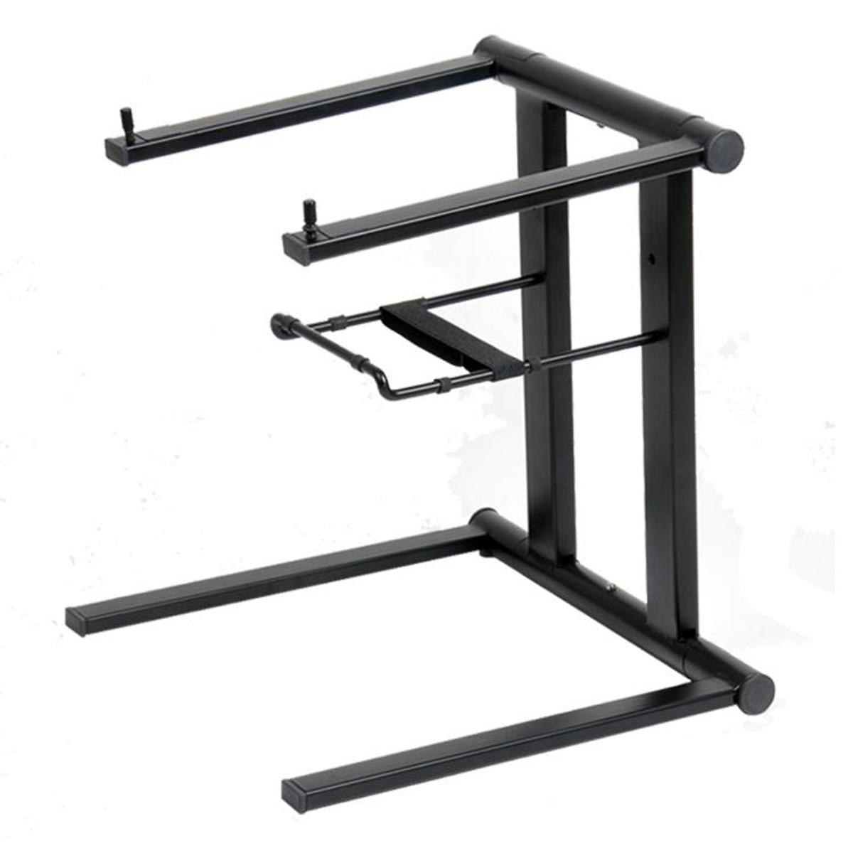 

ProX T-LPS600 Foldable and Portable DJ Laptop Stand with Adjustable Shelf, Black