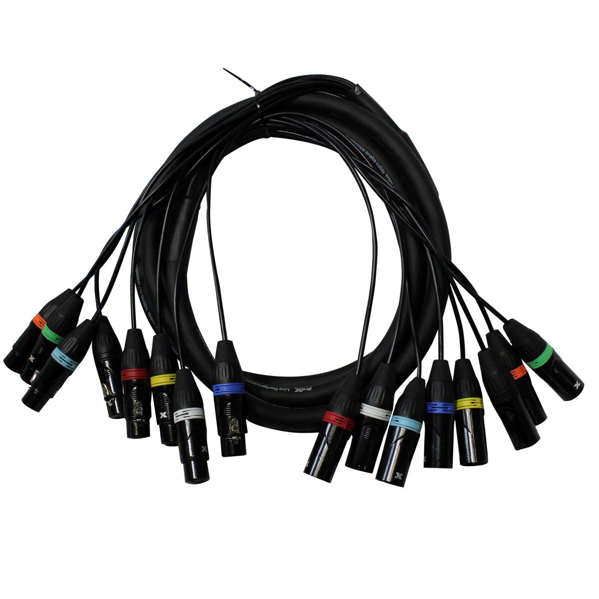 

ProX XC-8XLR10 8' 8-Channel XLR3F to XLR3M Balanced Snake Cable