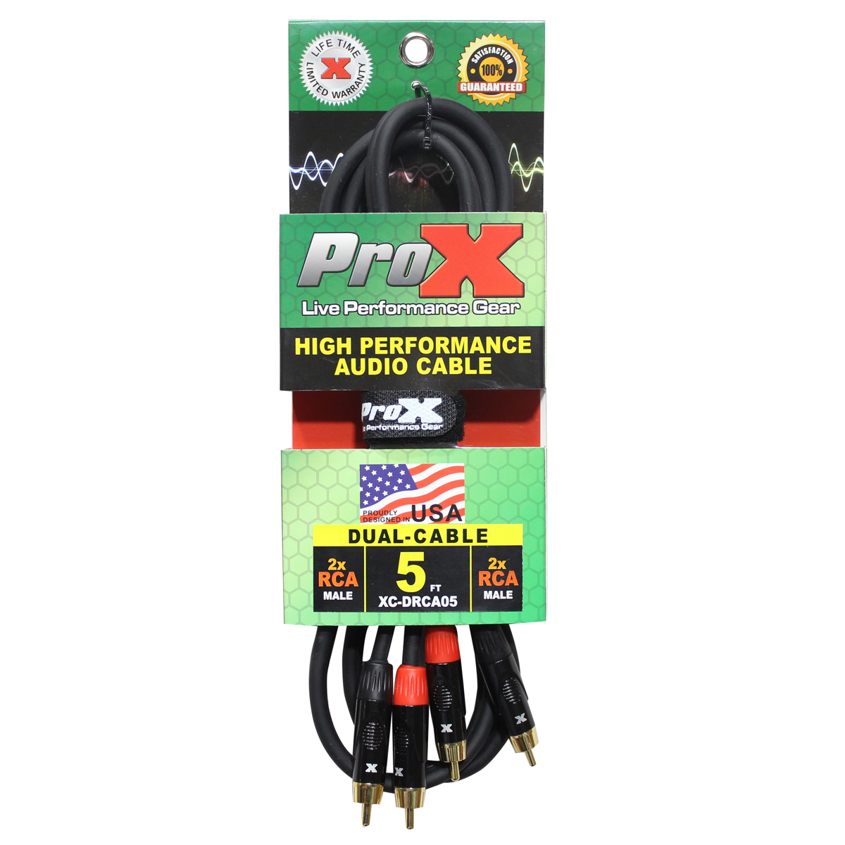 

ProX XC-DRCA5 5' Dual RCA-M to Dual RCA-M Unbalanced Audio Cable