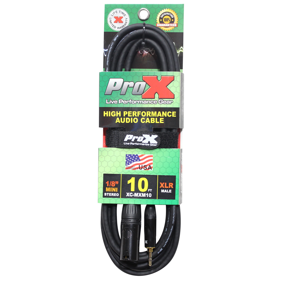 

ProX XC-MXM10 10' 1/8" (3.5mm) TRS Mini to XLR-M Unbalanced Audio Cable