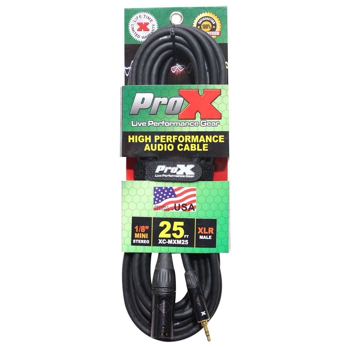 

ProX XC-MXM25 25' 1/8" (3.5mm) TRS Mini to XLR-M Unbalanced Audio Cable