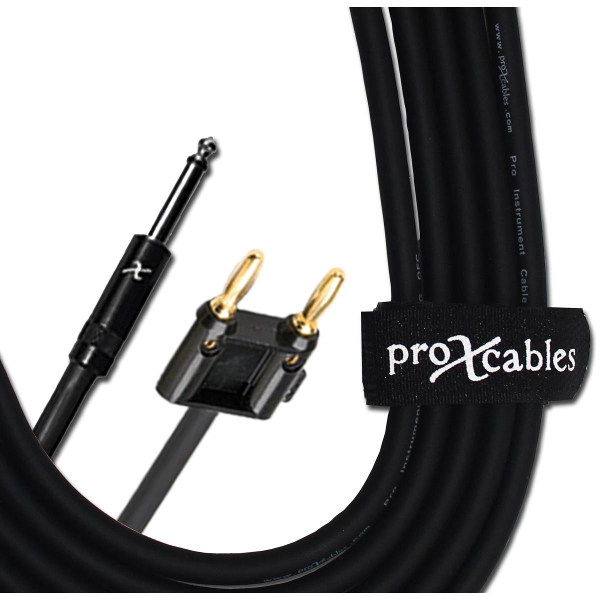 

ProX XC-QB50 50' 12AWG 1/4" TS-M to Banana High Performance Speaker Cable