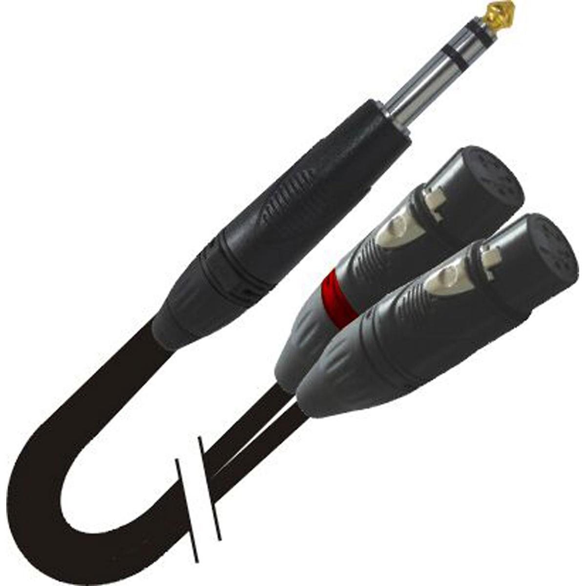 

ProX XC-SYXF03 3' 1/4" TRS-M Stereo to Dual XLR-F High Performance Y Cable