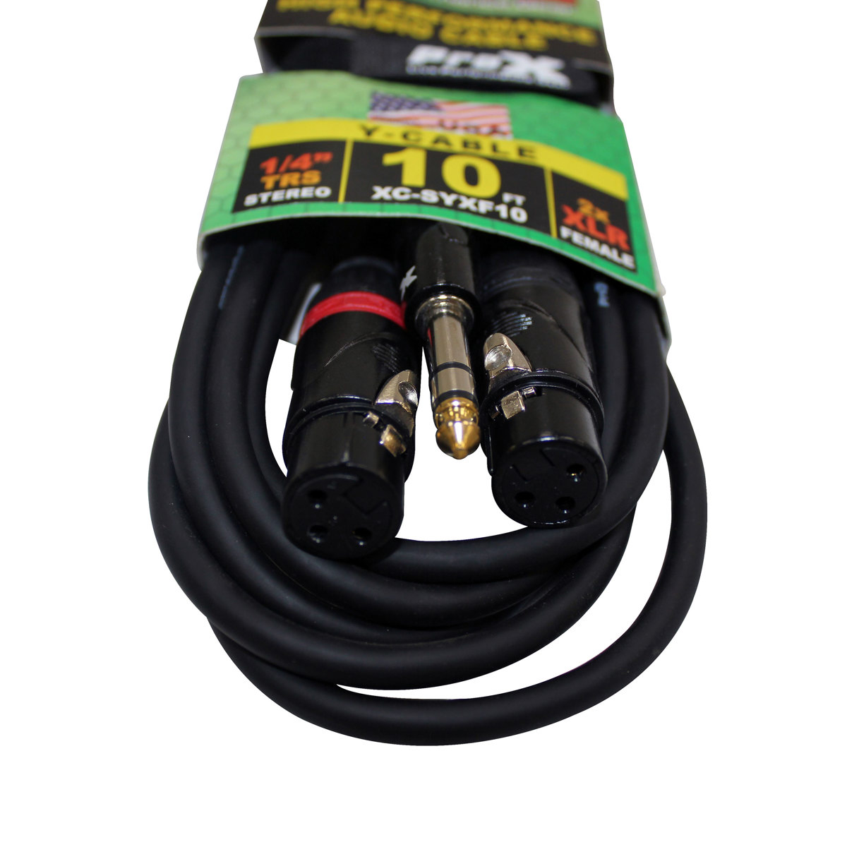 

ProX XC-SYXF10 10' 1/4" TRS-M Stereo to Dual XLR-F High Performance Y Cable