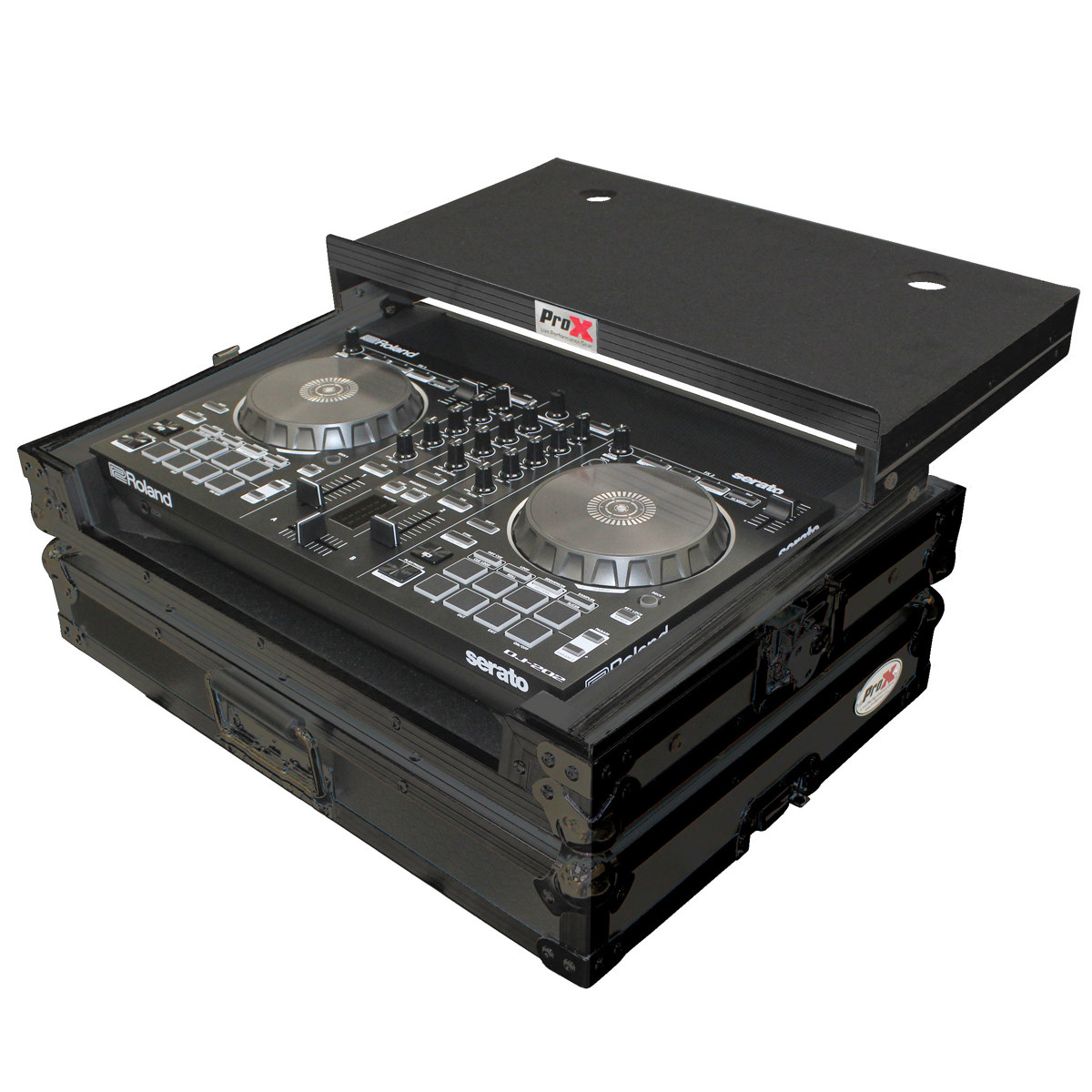 

ProX X-DJ202LT Flight Case for Roland DJ-202 DJ Controller, Black on Black