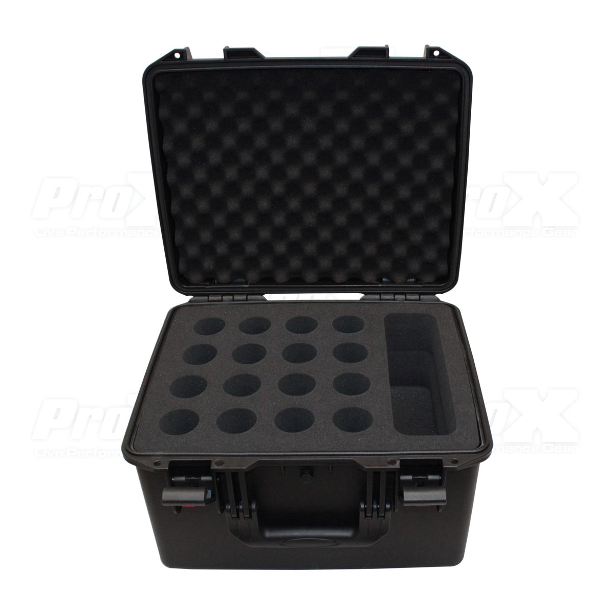 

ProX XM-1216MIC VaultX Watertight Microphone Case, Holds 16 Handheld Units