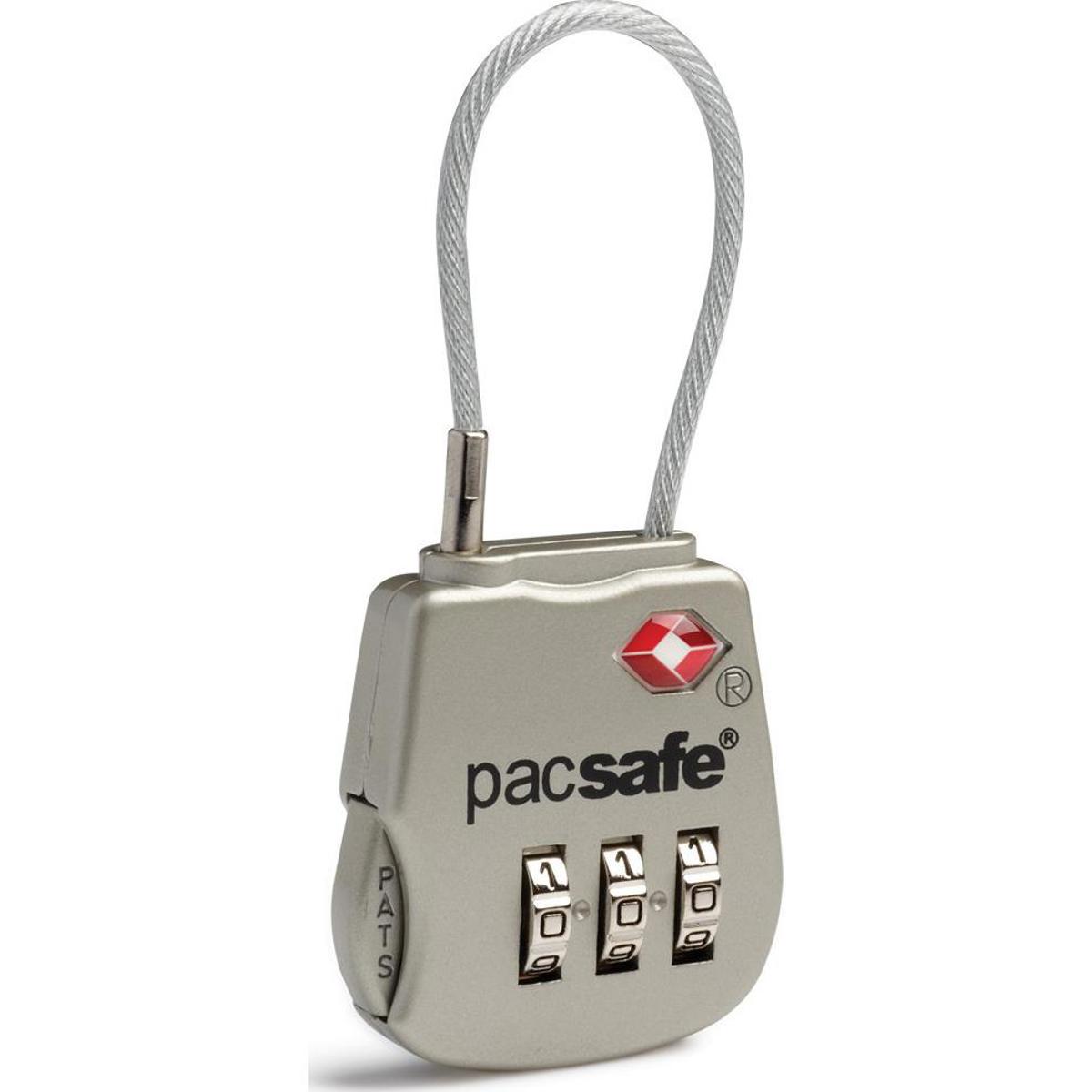 

Pacsafe Prosafe 800 TSA Accepted 3-Dial Cable Lock, Silver