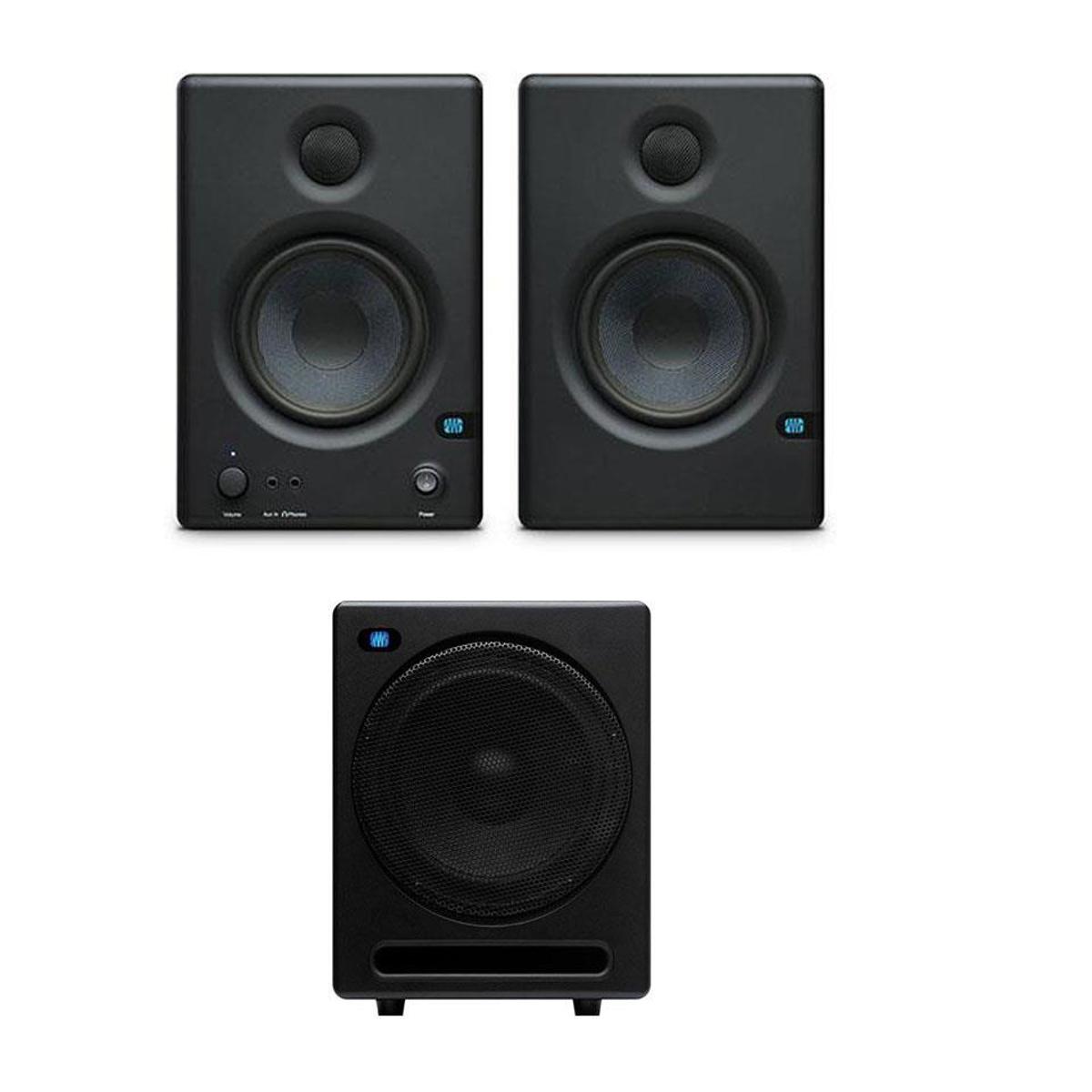 

PreSonus 2x Eris E4.5 Studio Monitor w/Software, Bundle w/Temblor T10 Subwoofer