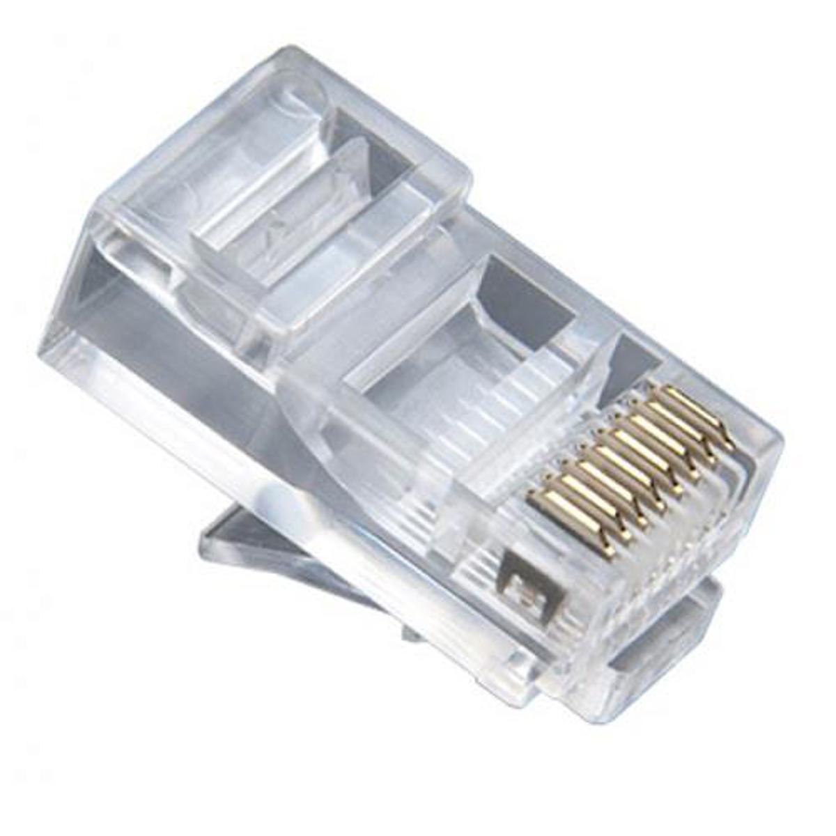 

Platinum Tools Cat5e RJ45 (8P8C) Flat-Stranded Standard Modular Plugs, 100-Pack