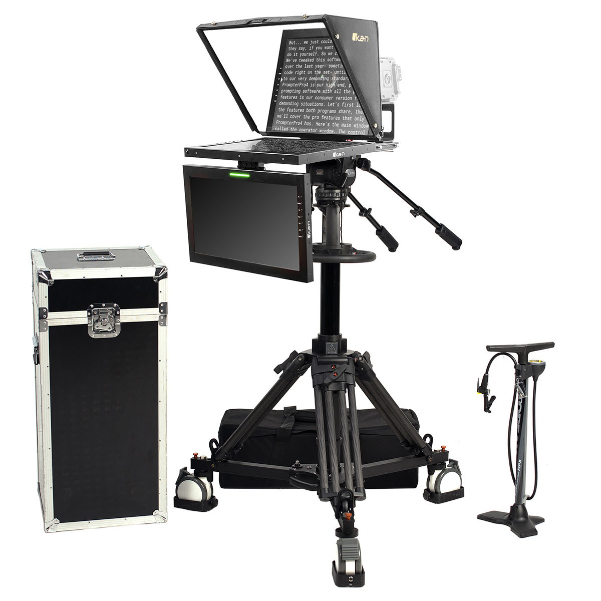 

Ikan 19" HDMI Teleprompter w/Widescreen Talent Monitor, Pedestal & Dolly Turnkey