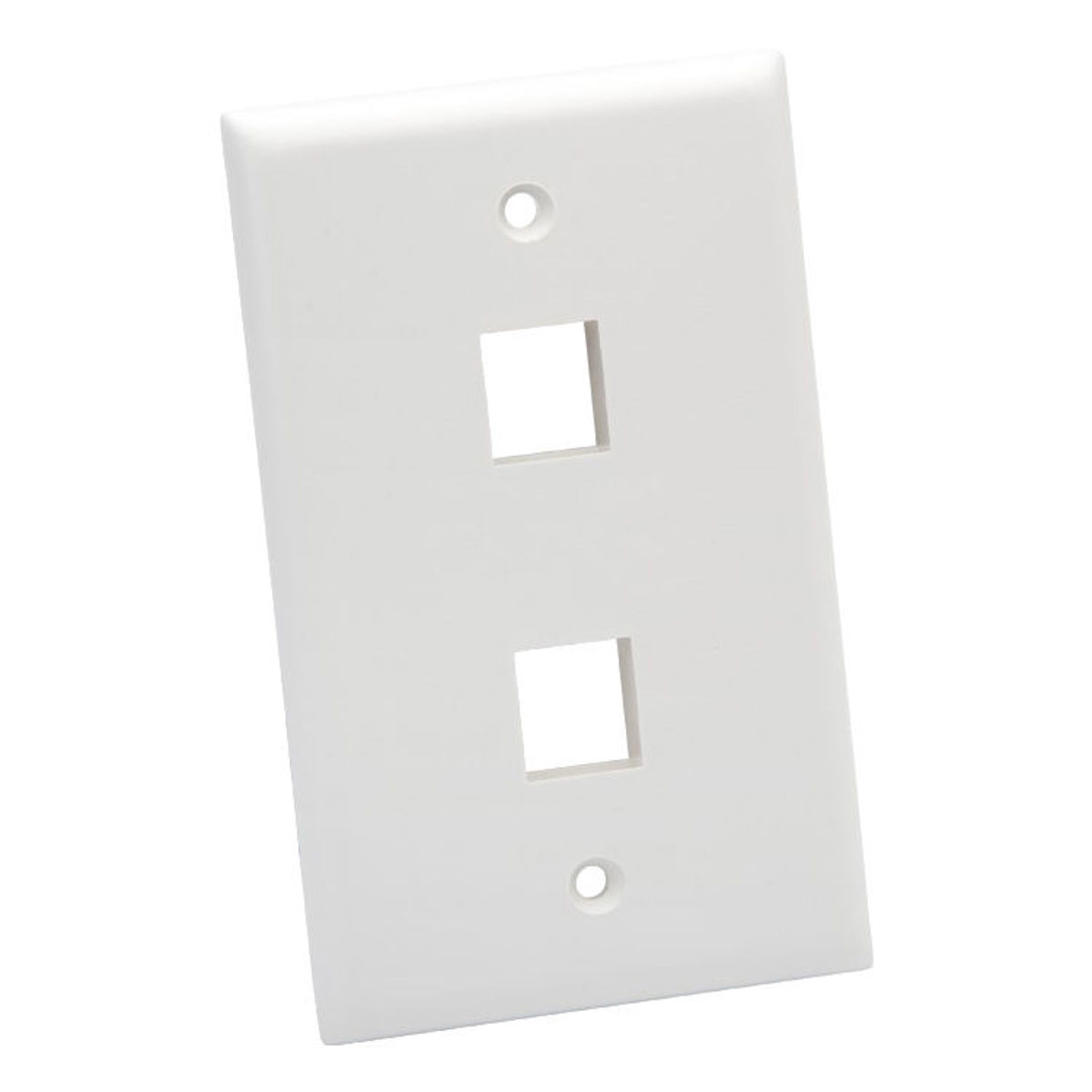 

Platinum Tools Standard 2-Port Wall Plate, White, 25-Pack