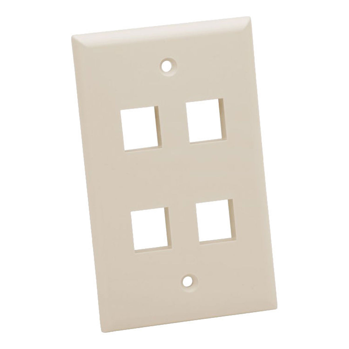 

Platinum Tools Standard 4-Port Wall Plate, Light Almond, 25-Pack
