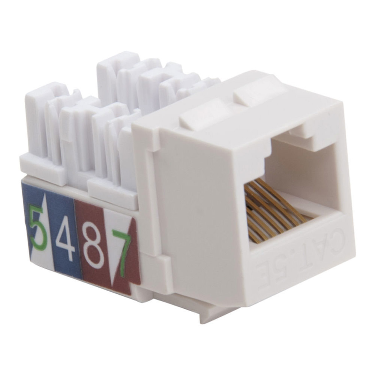 

Platinum Tools Keystone Cat5e 110 Jack, White, 50-Pack