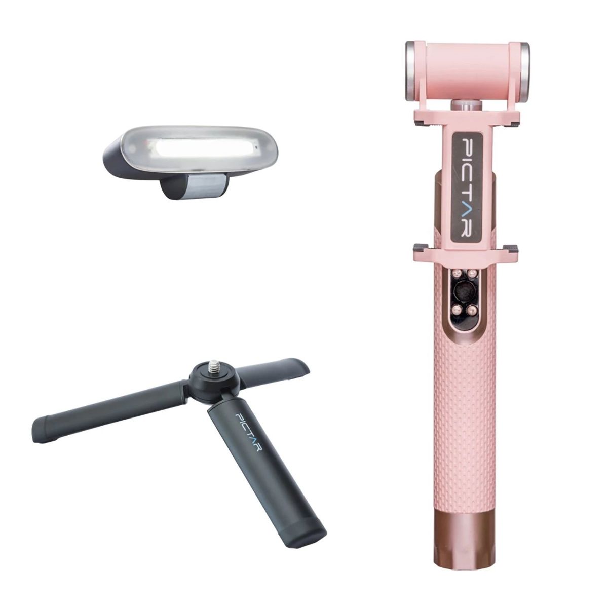 

Pictar Selfie Studio Kit with Smart Light Stick, Mini AL Tripod, Millennial Pink