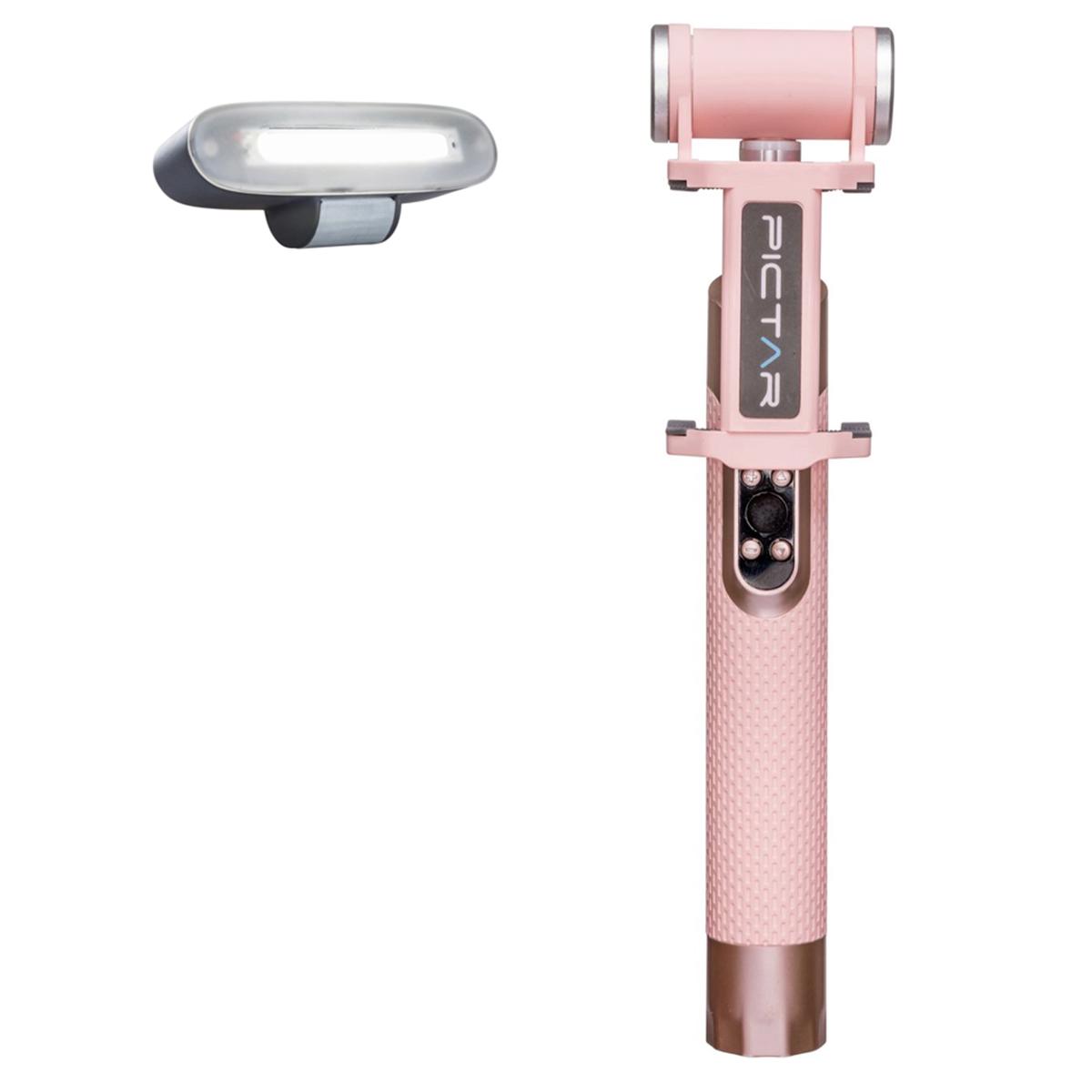 

Pictar Smart Light Selfie Stick with Rechargeable Battery, Millennial Pink