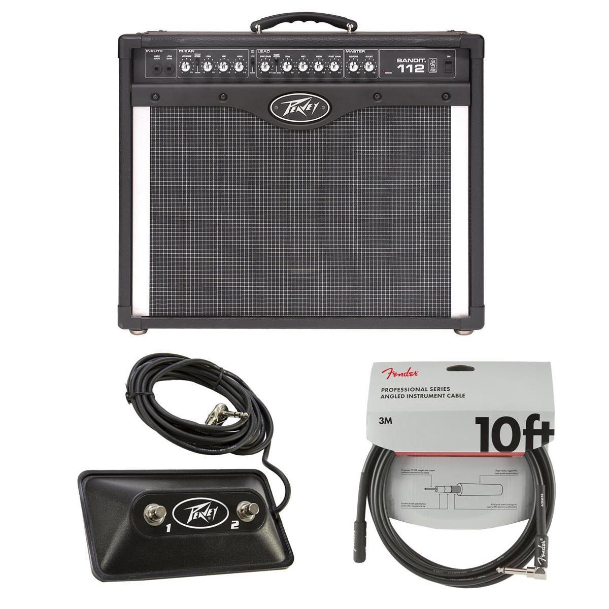 Peavey TransTube Bandit 112 120US Guitar Amplifier W/2 Button Foot Switch/Cable -  00583640 A
