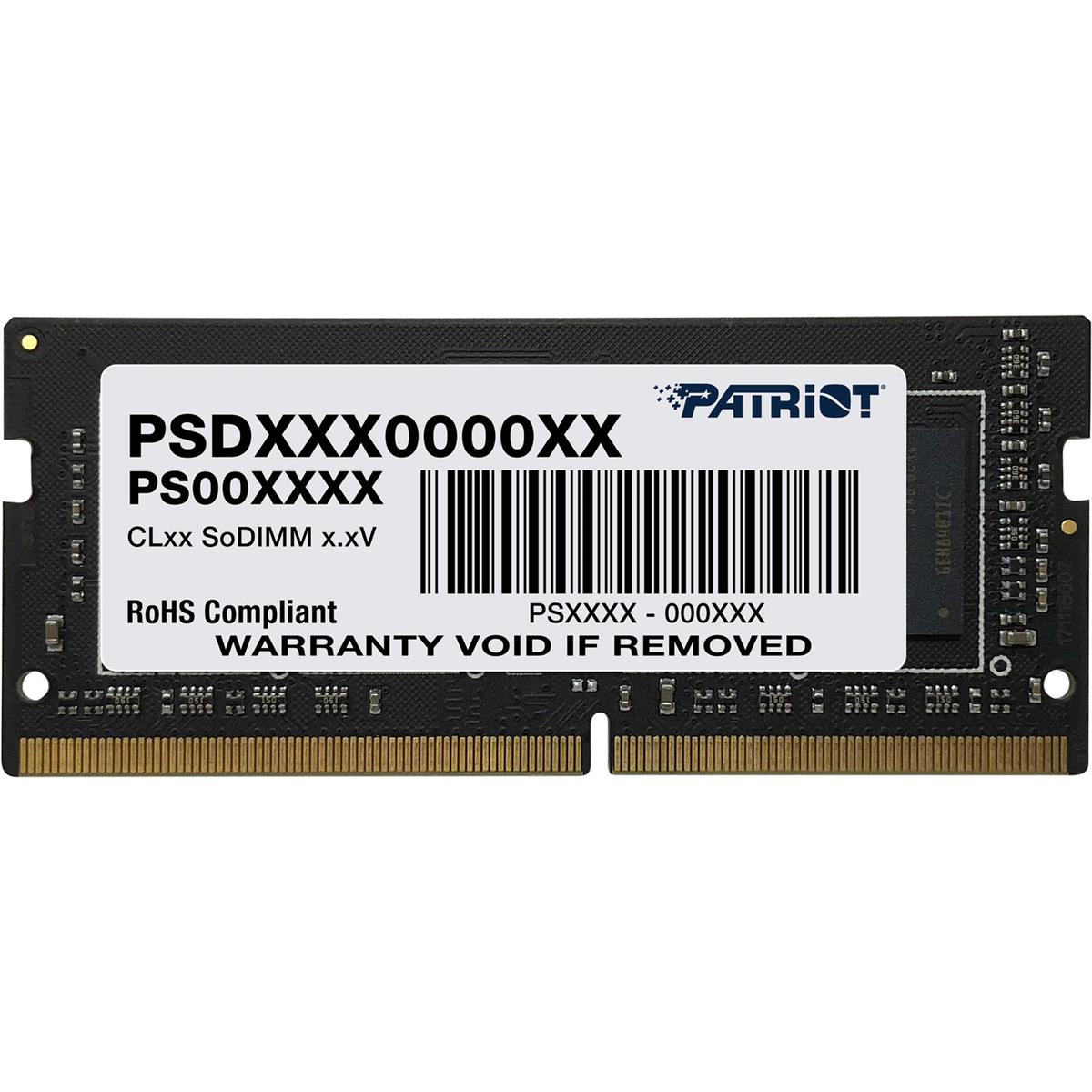 

Patriot Memory Signature Line DDR4 16GB 3200MHz CL22 SODIMM Notebook Memory