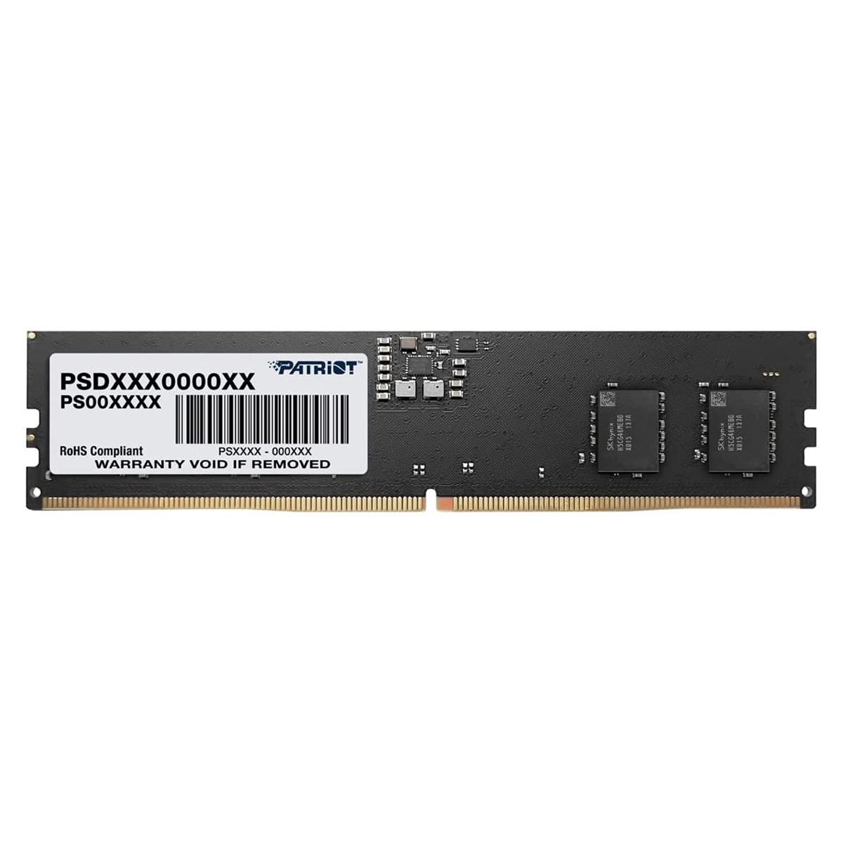 

Patriot Memory Signature Line DDR5 8GB 4800MHz CL40 UDIMM Desktop Memory Module