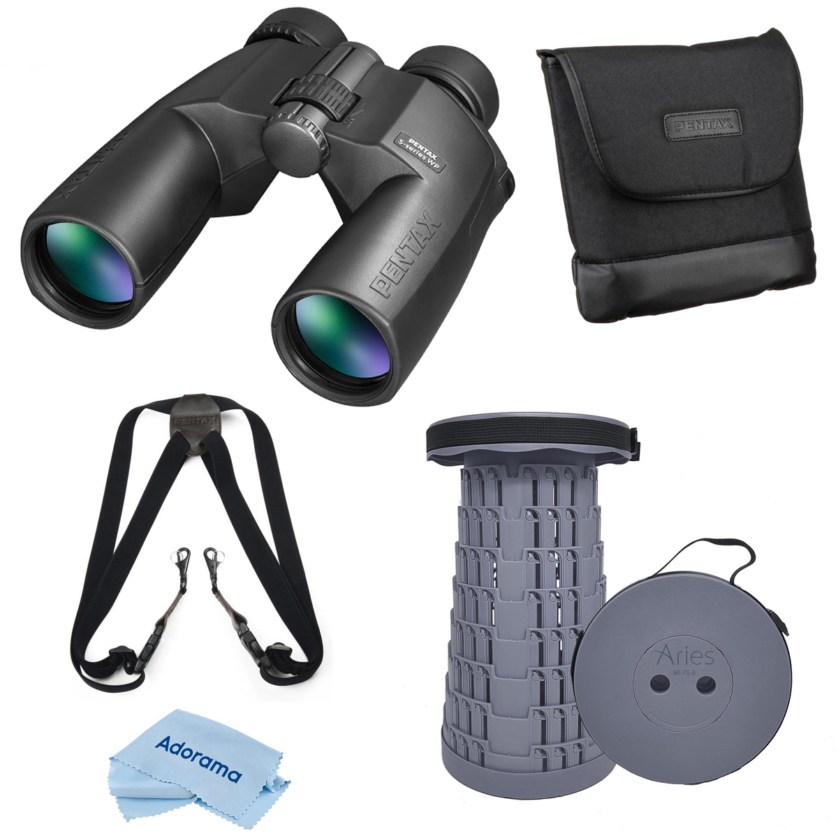 

Pentax 10x50 SP Series WP Porro Prism Binocular,Black, w/Telescoping Stool/Chair