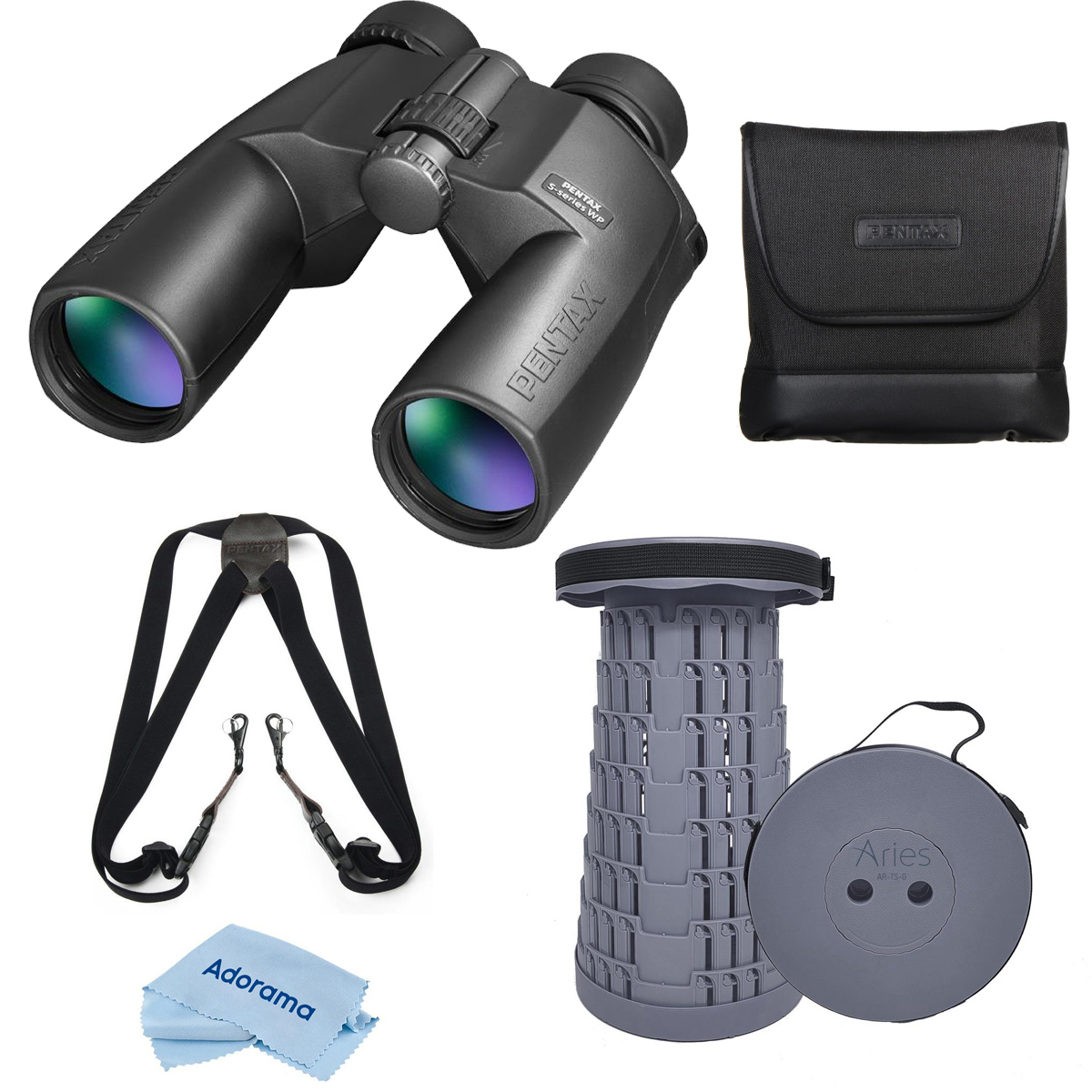 

Pentax 12x50 SP Series WP Porro Prism Binocular,Black, w/Telescoping Stool/Chair