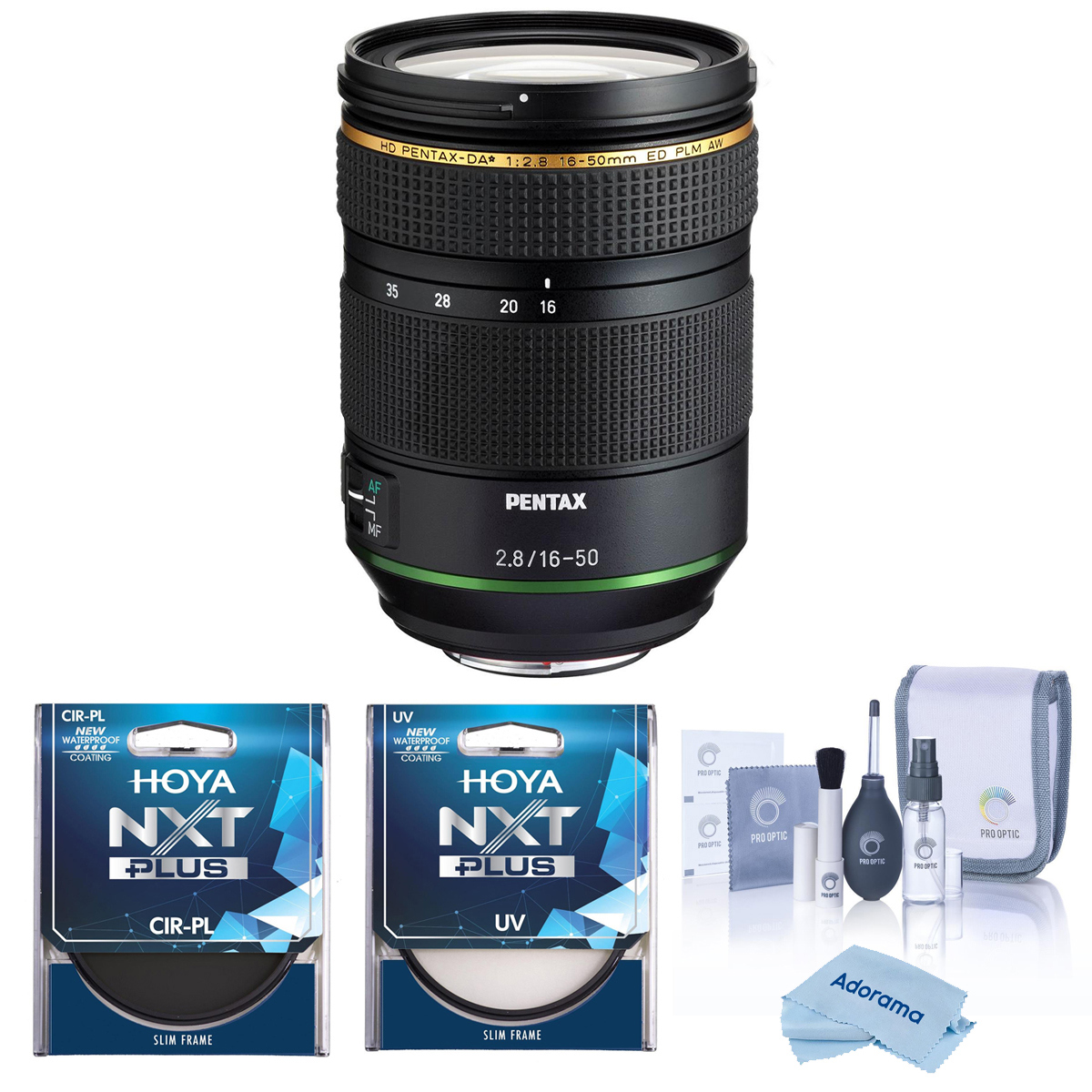 

Pentax HD Pentax-DA 16-50mm f/2.8 ED PLM AW Lens, w/Hoya 77mm UV and CPL Filters
