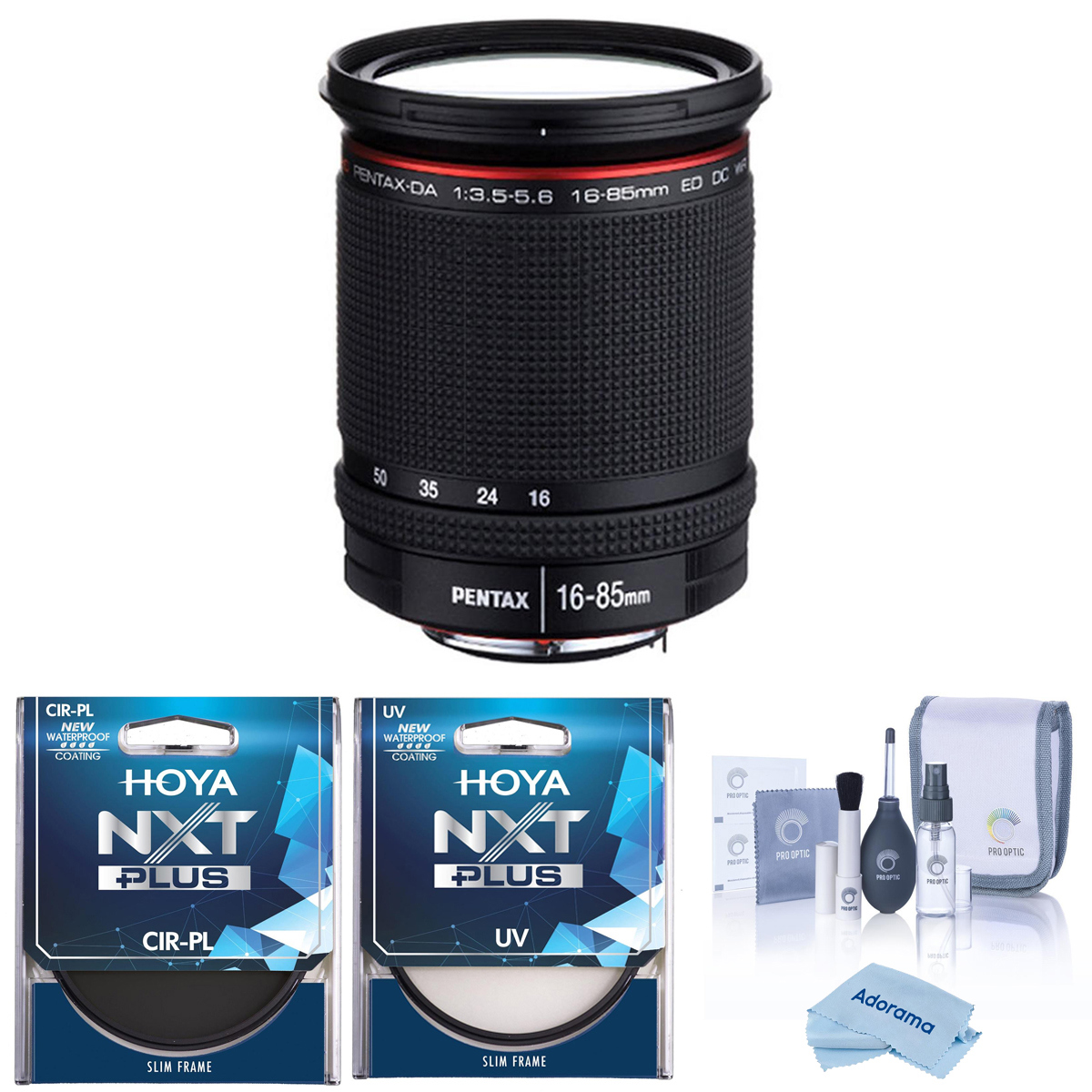 

Pentax HD Pentax-DA 16-85mm f/3.5-5.6 ED DC WR Lens,w/Hoya 77mm UV & CPL Filters