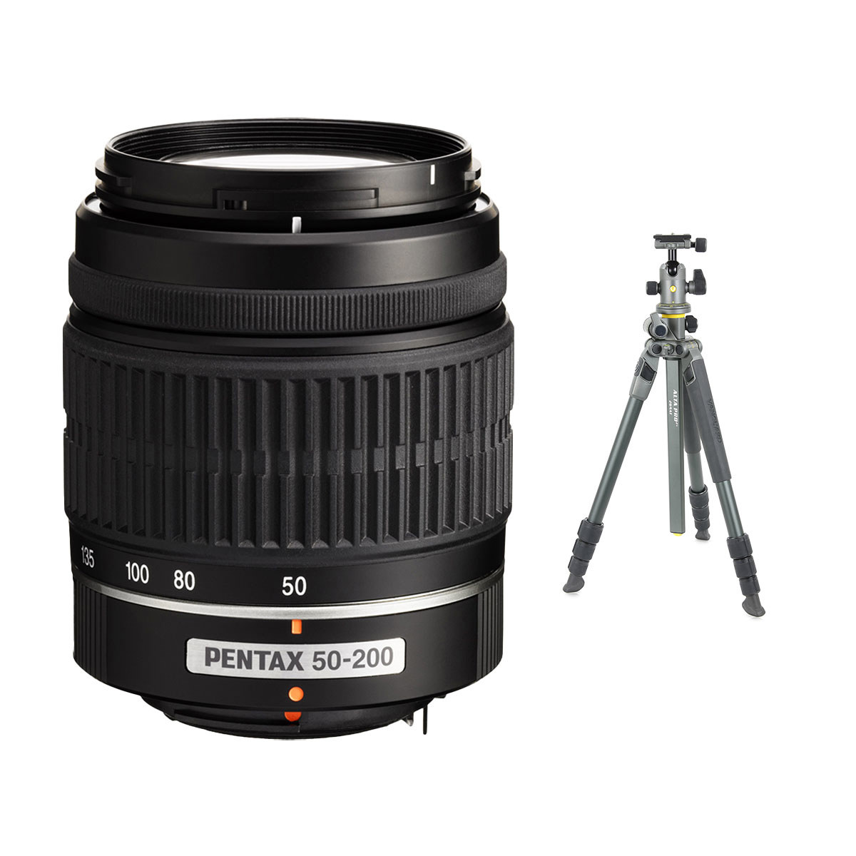 

Pentax SMC DA-L 50-200mm f/4-5.6 ED Lens w/ALTA PRO 2+ 264AB 4-Section Al Tripod