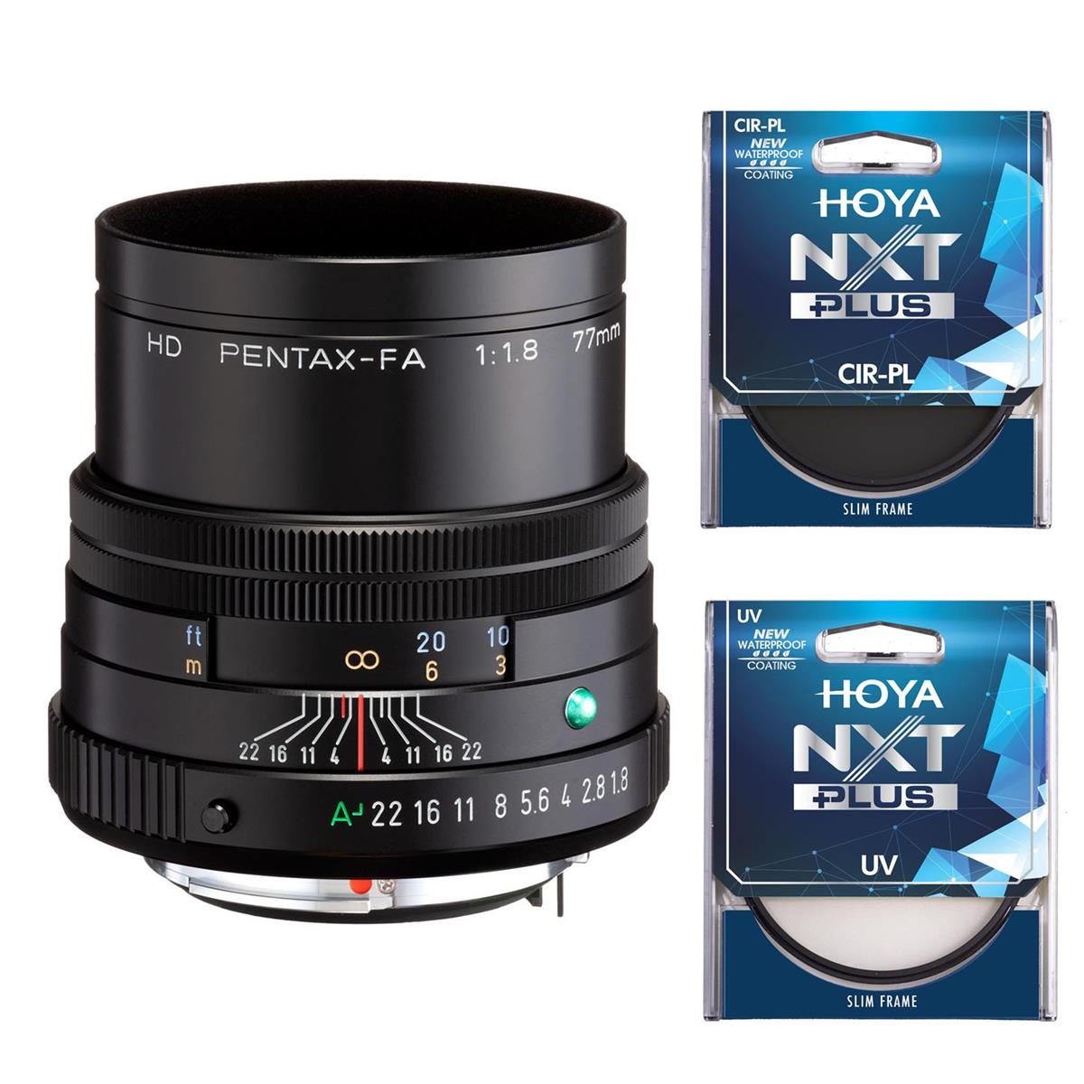 

Pentax HD Pentax-FA 77mm f/1.8 Lens, Black with Hoya 49mm UV+CPL Filter Kit