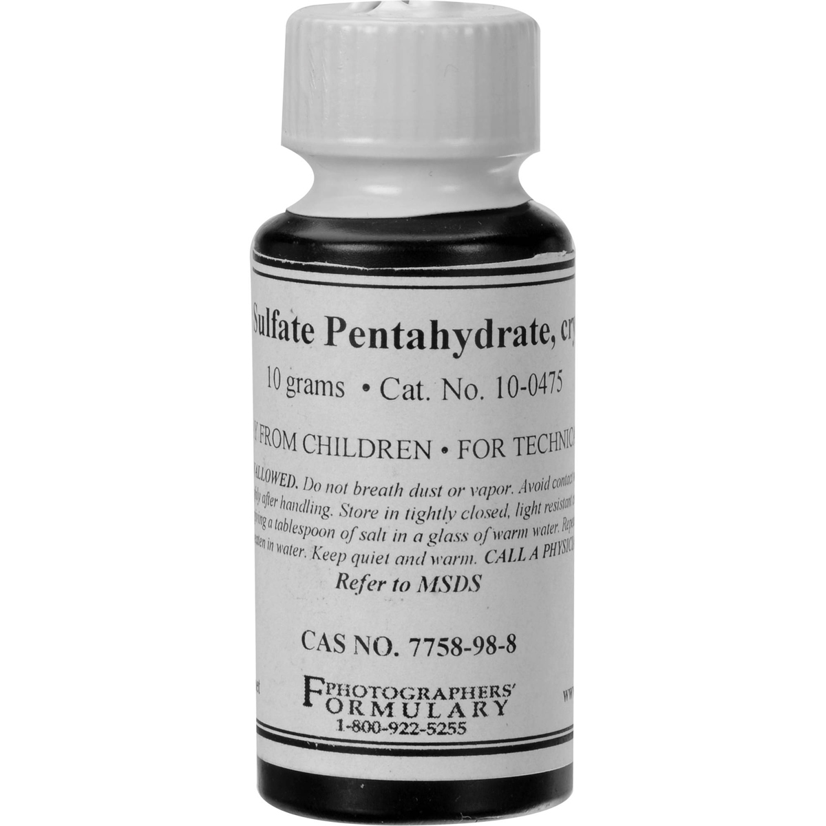 

Photographers' Formulary 10g Copper Sulfate (Bromoil), Hazmat