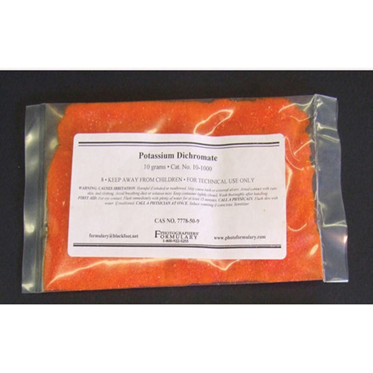 

Photographers' Formulary 10g Potassium Dichromate (Bichromate), Hazmat