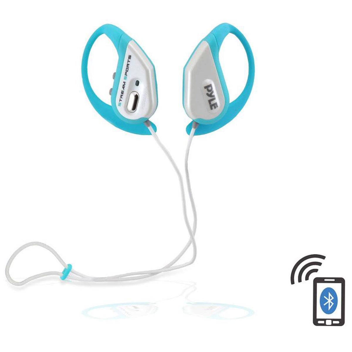 

Pyle PWBH18 Bluetooth Sports Headphones with Built-In Mic, Blue