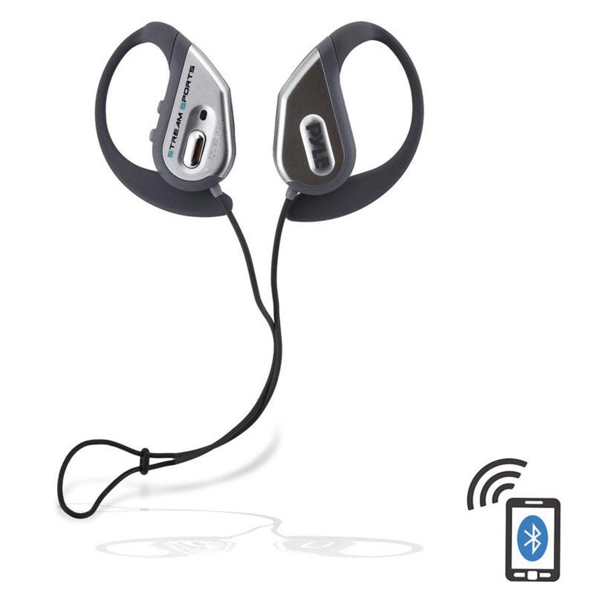 

Pyle PWBH18 Bluetooth Sports Headphones with Built-In Mic, Silver