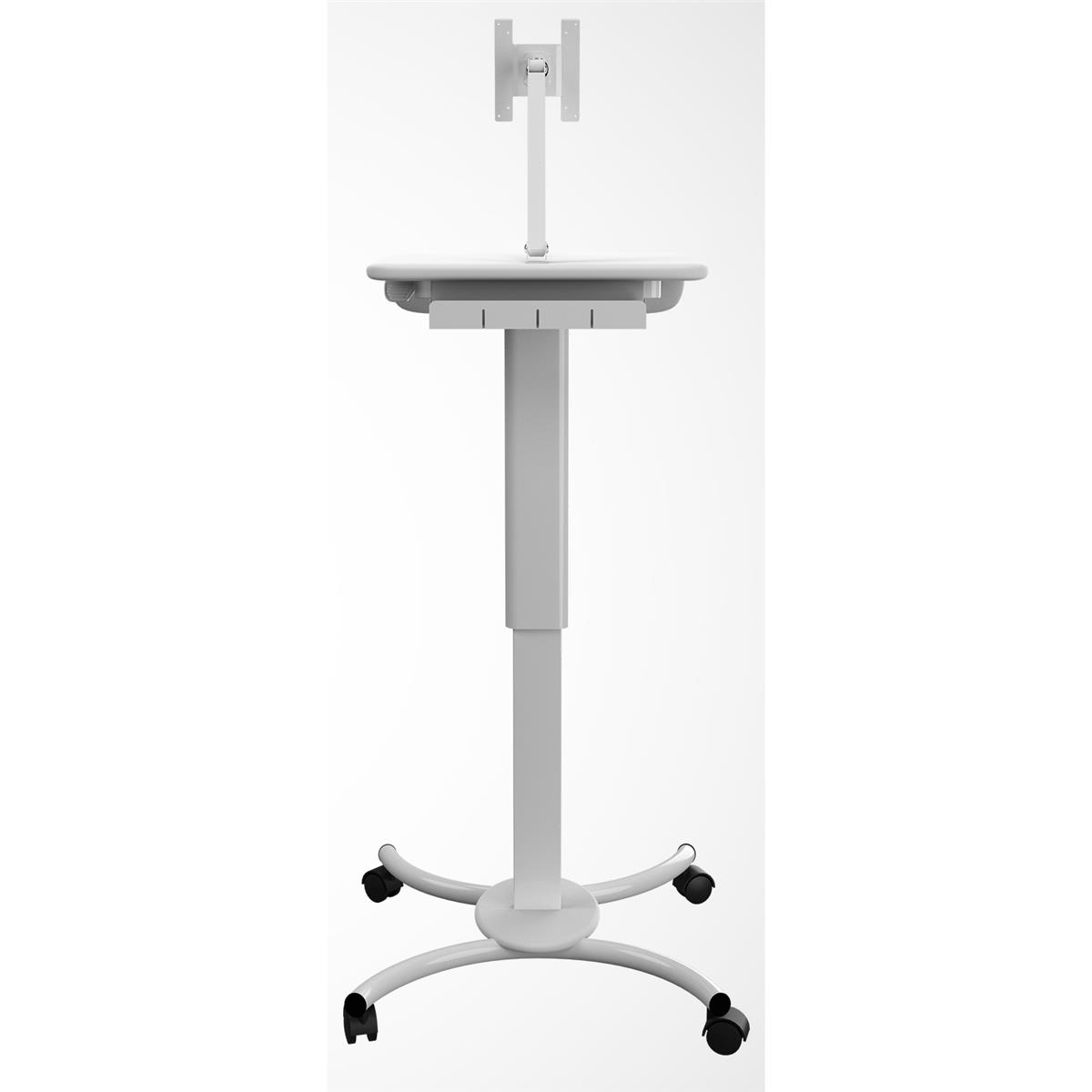 Image of CTA Digital Height-Adjustable Rolling Medical Workstation Cart with VESA Plate