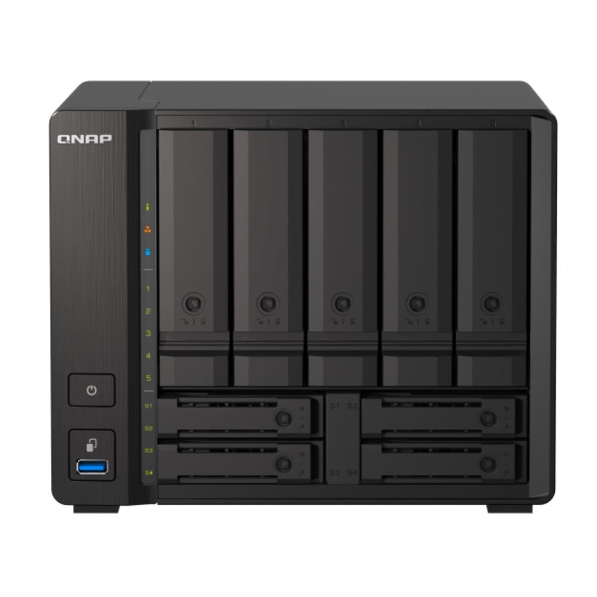 

QNAP Qnap TS-H973AX 9-Bay Desktop NAS Enclosure, AMD Ryzen V1500B 4-Core, 8GB RAM