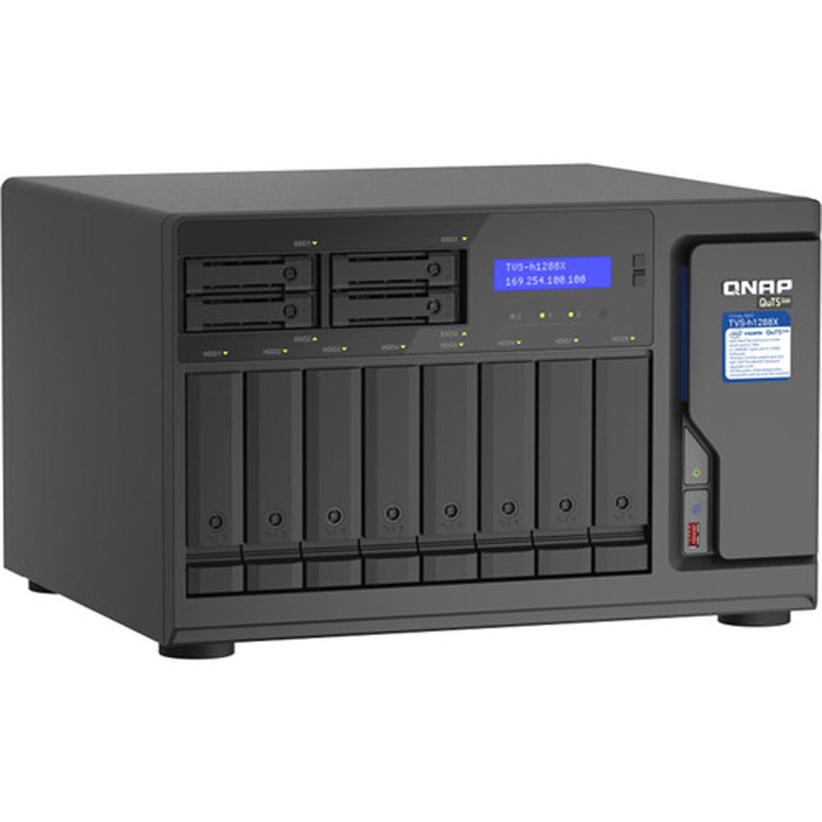 

Qnap TVS-H1288X High Speed 12-Bay NAS, Intel Xeon W-1250 6-Core, 16GB RAM,No HDD