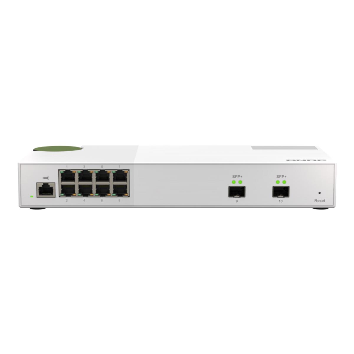 Qnap QSW-M2108-2S 10-портовый коммутатор, 8 комбинированных портов 10GbE SFP+/RJ45, 2 порта 10GbE SFP+