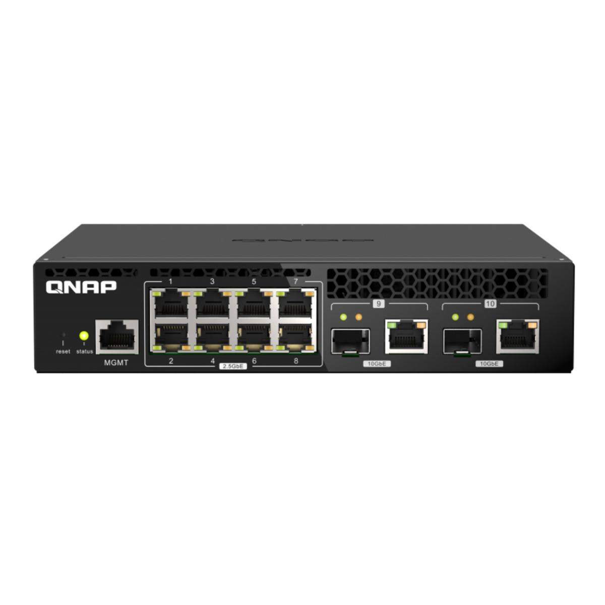 

Qnap QSW-M2108R-2C 10-Port Half RU Switch with 8x 10GbE SFP+/RJ45, 2x 10GbE SFP+