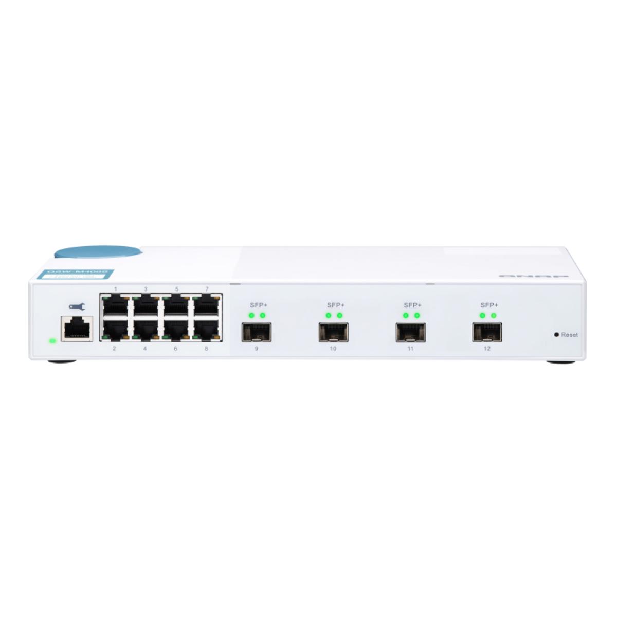 

QNAP Qnap QSW-M408S 12-Port Managed Switch w/8x 1GbE, 4x 10GbE SFP+/RJ45 Combo Ports