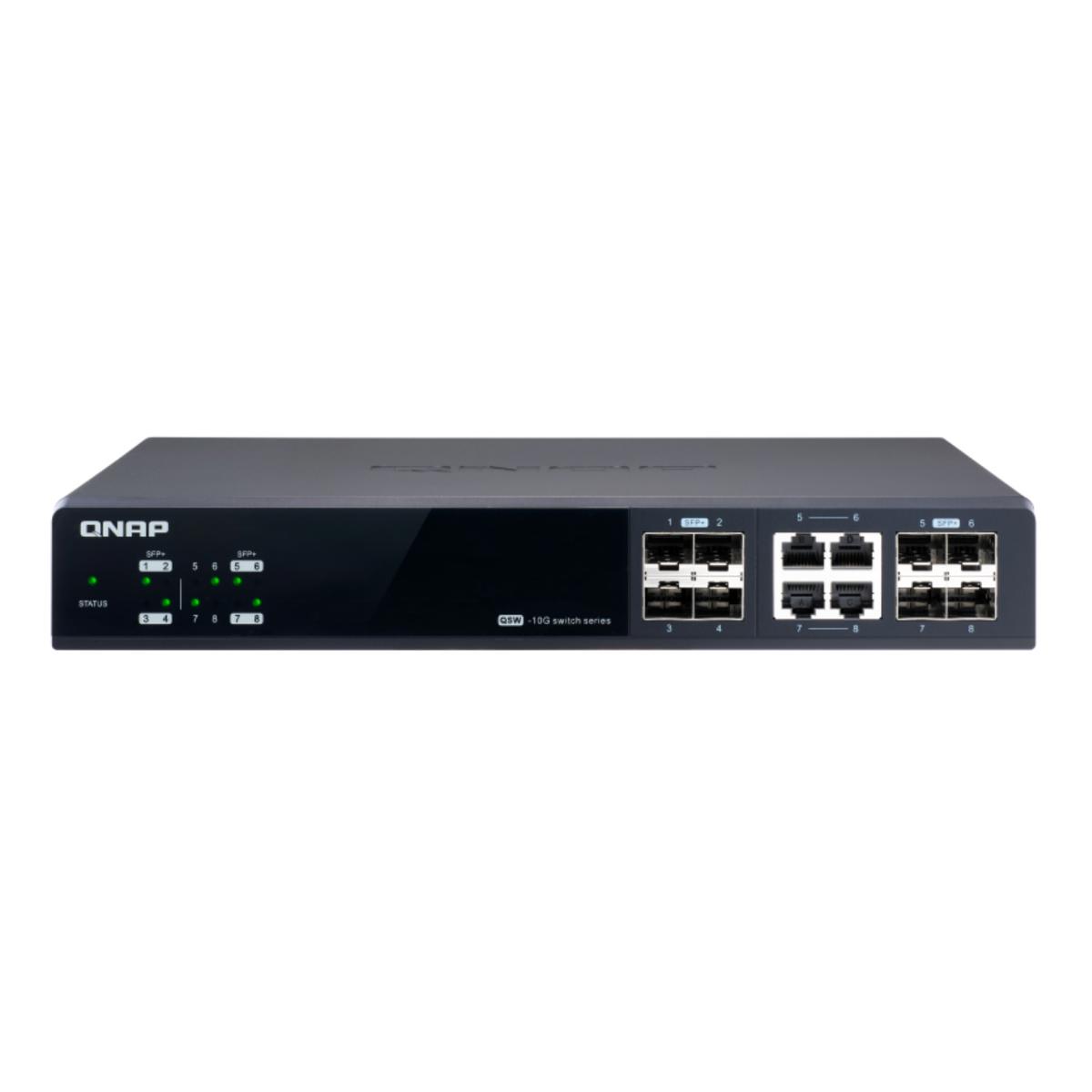 

QNAP Qnap QSW-M804-4C 8-Port Switch, 4x 10GbE SFP+/RJ45 Combo and 4x 10GbE SFP+ Ports