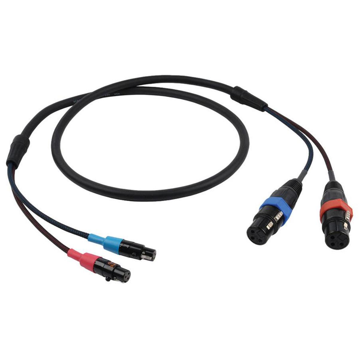 

Remote Audio 4' Balanced 2-Channel Adapter Cable, 2x XLR3F to 2x TA3F Connector