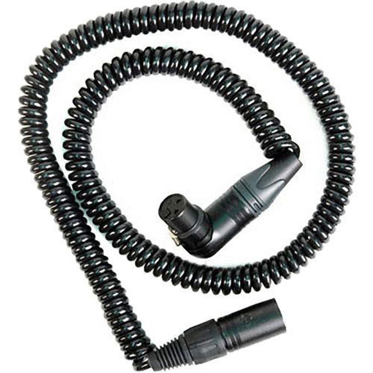 

Remote Audio 2' Balanced Coiled Jumper Cable with XLR3F RA to XLR3M Connector