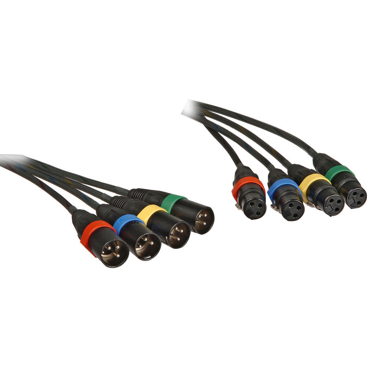 

Remote Audio 25' Balanced 4-Channel XLR Snake with 4x XLR3F to 4x XLR3M