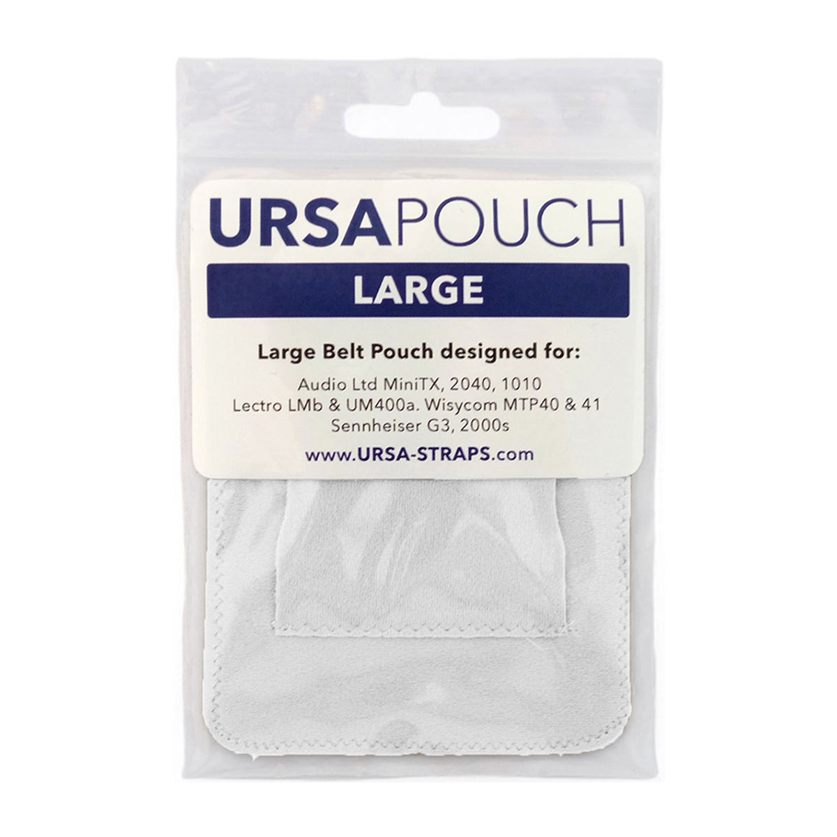 

URSA Belt Pouch with Clip for Transmitters, Large White