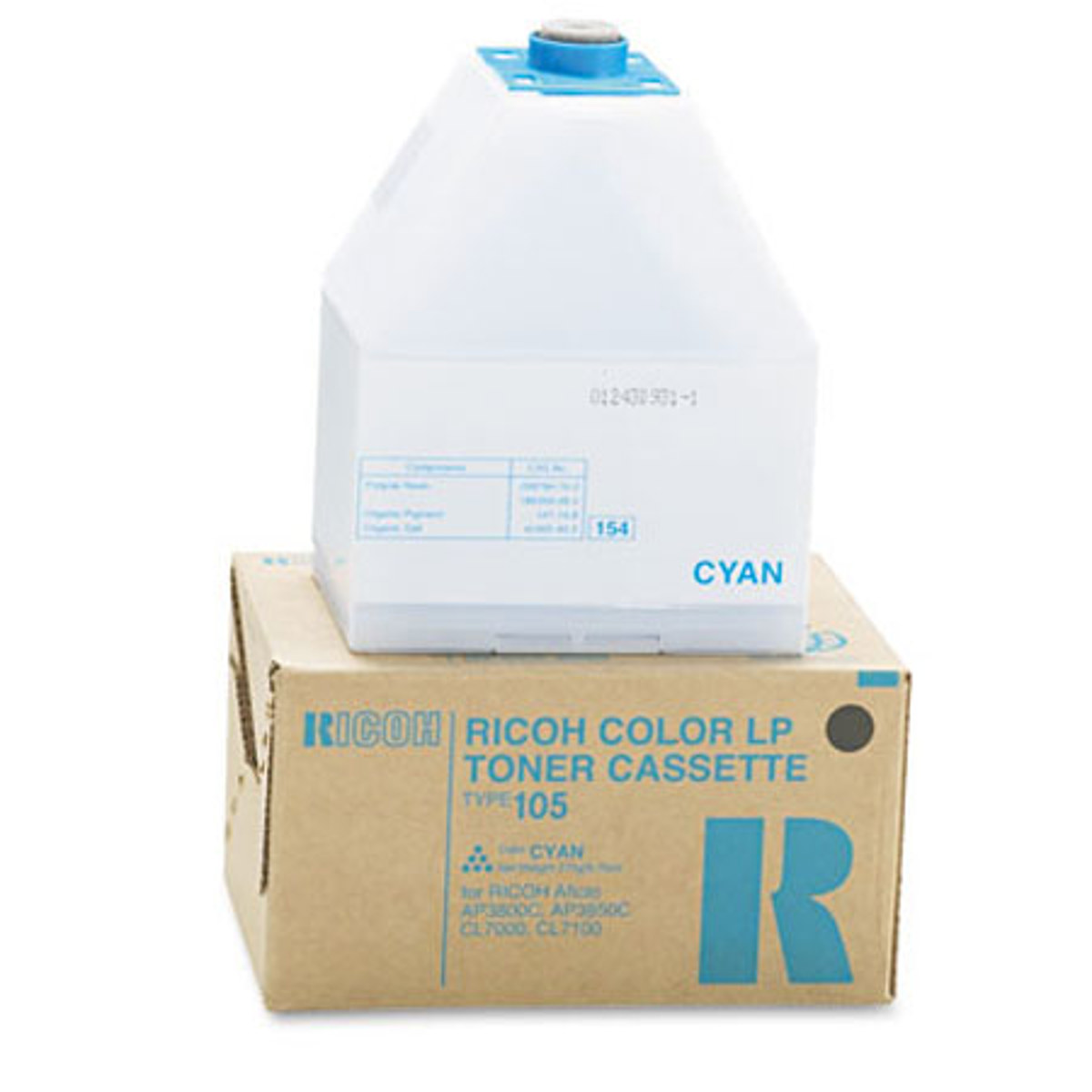 

Ricoh Type 105 Cyan Toner Cartridge, 10000 Page Yield