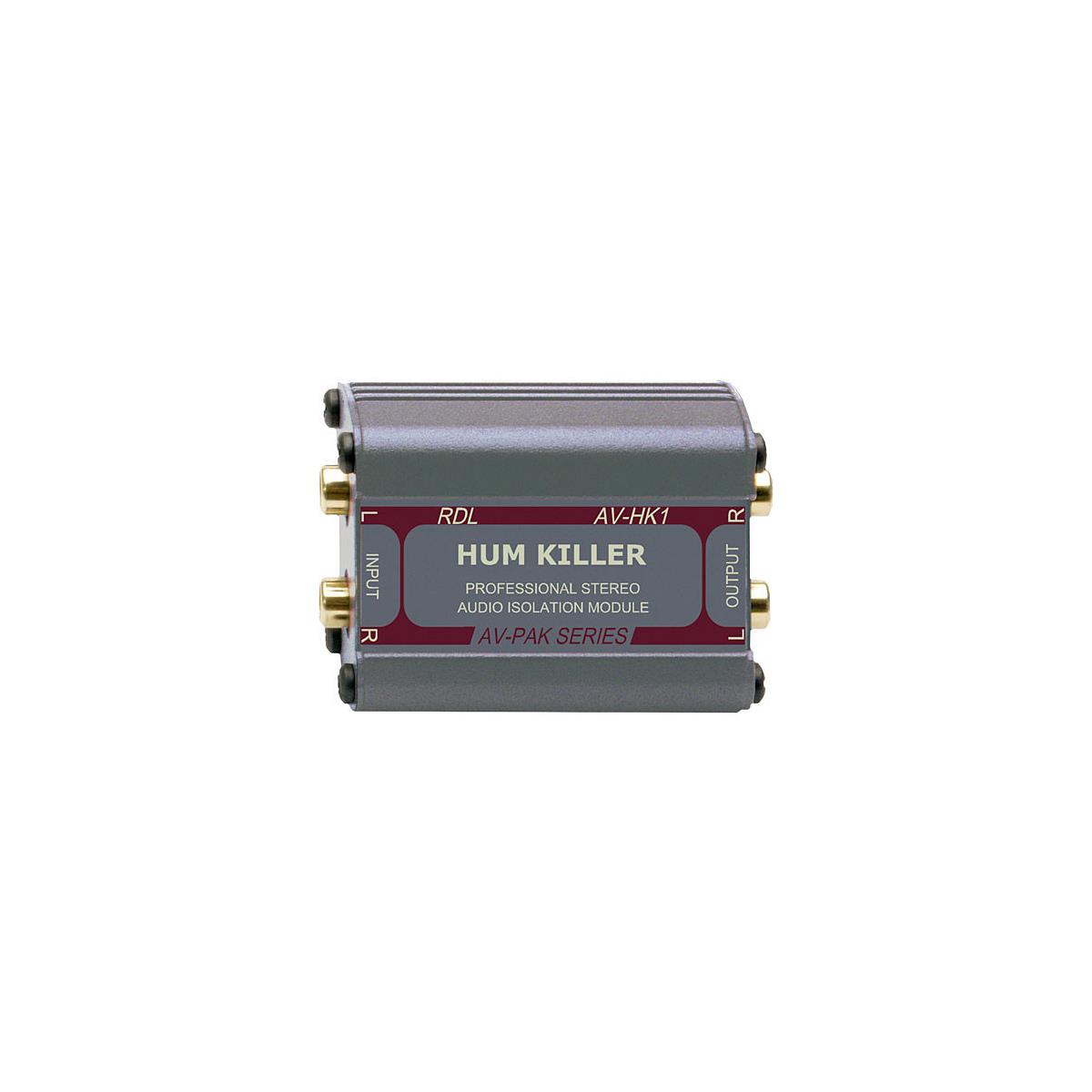 Image of RDL AV-HK1 HUM KILLER Stereo Audio Isolation Transformer