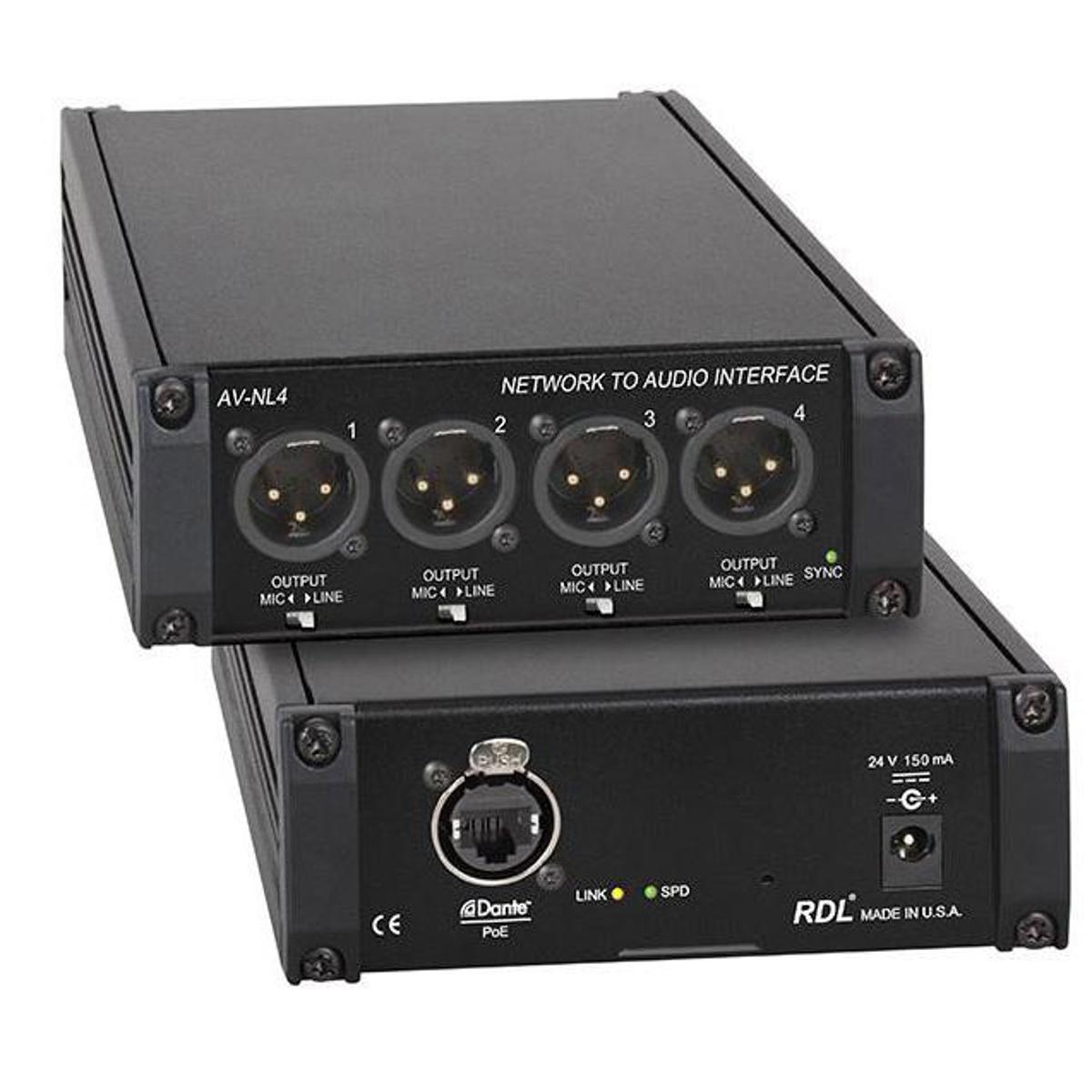 

RDL AV-NL4 Network to Audio Interface