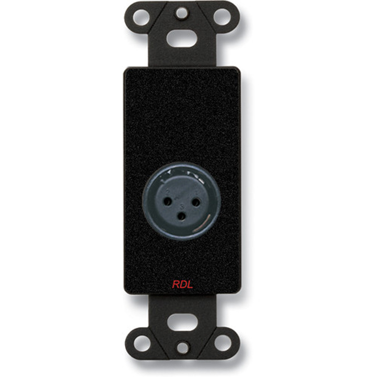 

RDL DB-XLR3F Decora Wall Plate with XLR 3-Pin Female Connector, Black