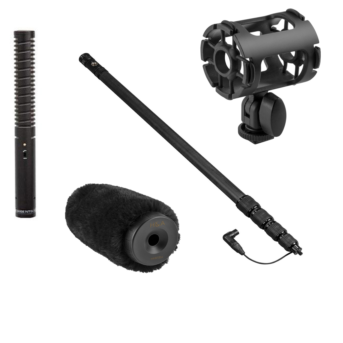 

Rode NTG-1 Directional Condenser Shotgun Microphone W/H&A Accessory Kit