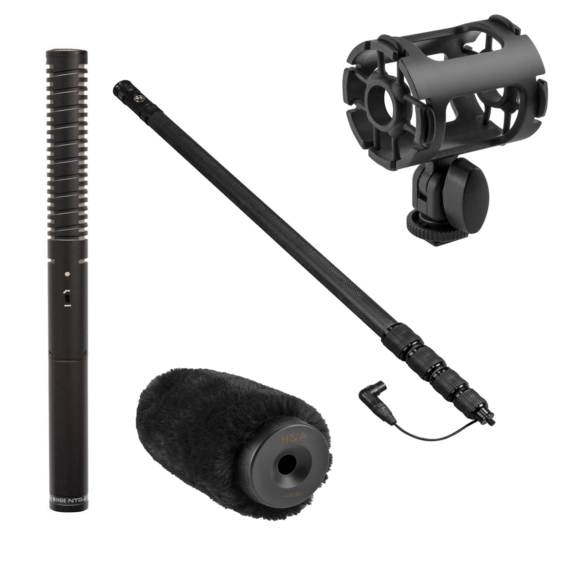 

Rode NTG2 Battery or Phantom Powered Condenser Shotgun Microphone W/ACC KIT