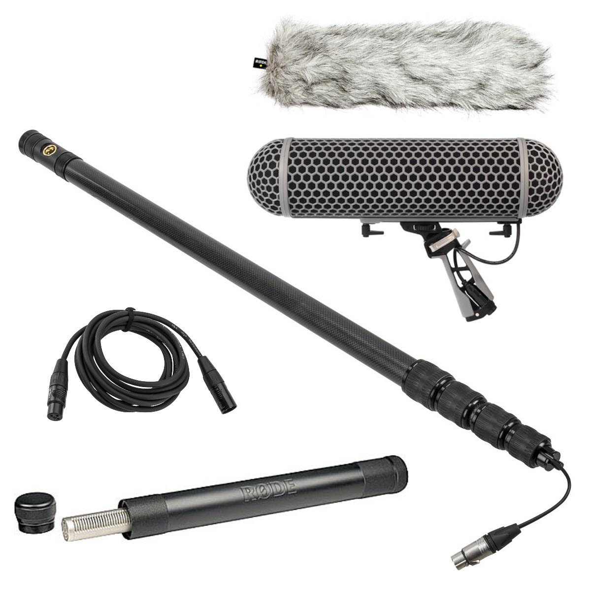 

Rode NTG3 Precision Microphone - Blimp - Carbon Fiber Boom Pole - XLR Cable